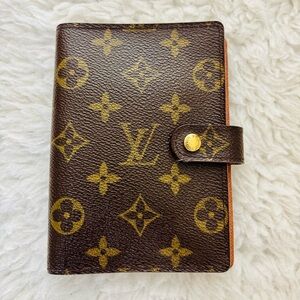 Louis Vuitton Brown Monogram Leather Vintage PM Agenda Cover